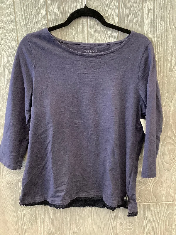 Weekend Special Top Long Sleeve By Talbots In Blue, Size: L