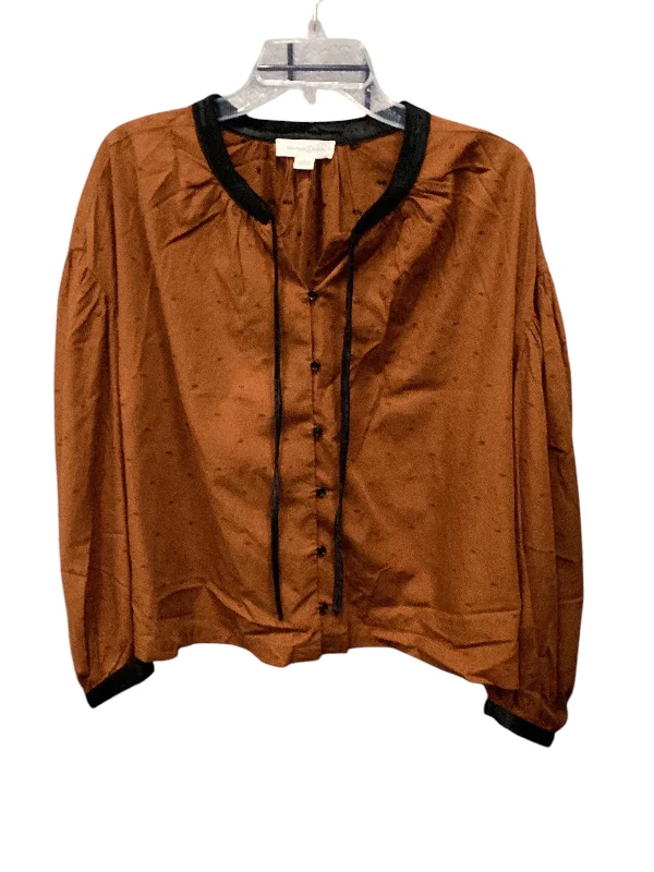 Extra Savings Top Long Sleeve By Treasure And Bond In Tan, Size: L