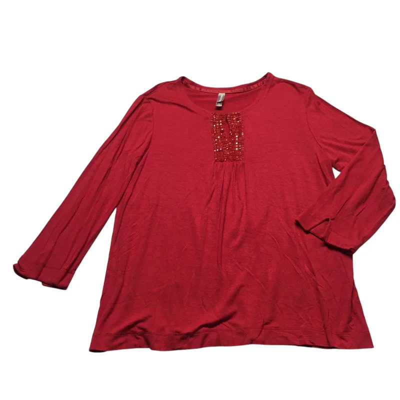 Year-End Sale Top Long Sleeve By White Stag In Red, Size: M