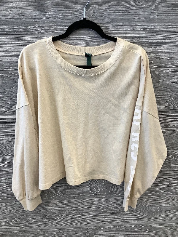 Amazing Deals Top Long Sleeve By Wild Fable In Beige, Size: Xxl