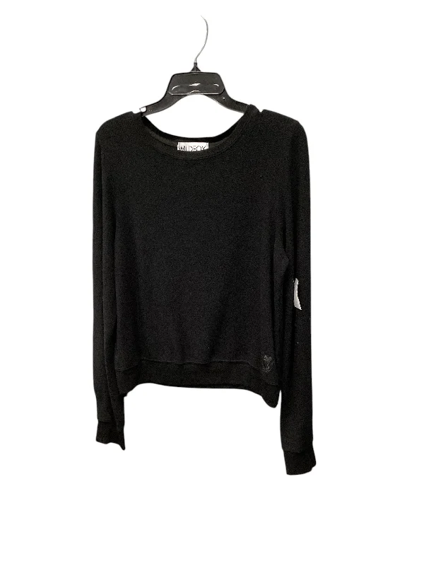 Deep Discounts Top Long Sleeve By Wildfox In Black, Size: S
