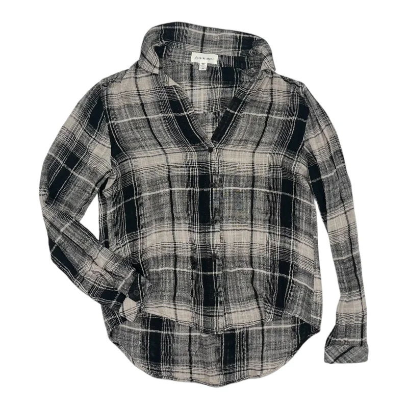 Don’t Miss Out Top Ls By Cloth & Stone In Black & Tan, Size:Xs