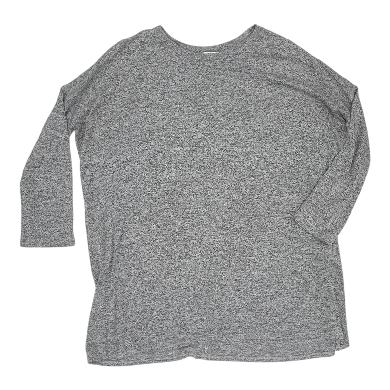Anniversary Sale Top Ls By Tobi In Grey, Size:L