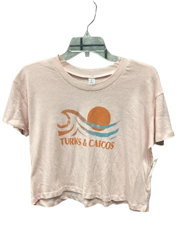 Steals and Deals Top Short Sleeve Basic By Alternative In Pink, Size: S