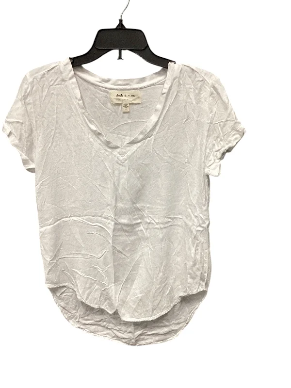 Super Sale Top Short Sleeve Basic By Cloth & Stone In White, Size: S