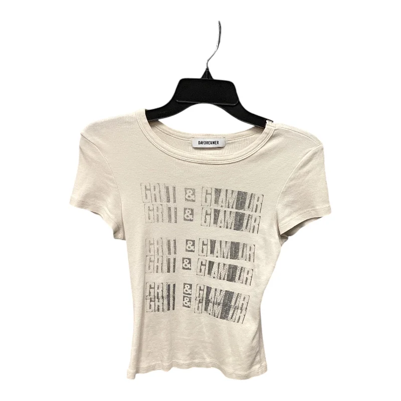 Exclusive Savings Top Short Sleeve Basic By Cmc In Cream, Size: S