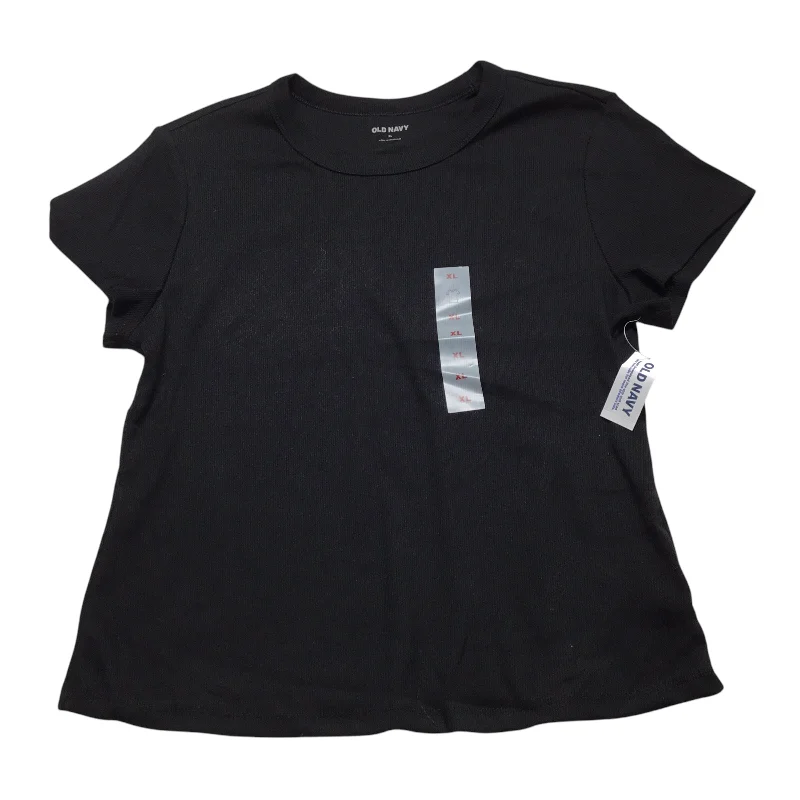 Early Bird Discount Top Short Sleeve Basic By Old Navy In Black, Size: Xl