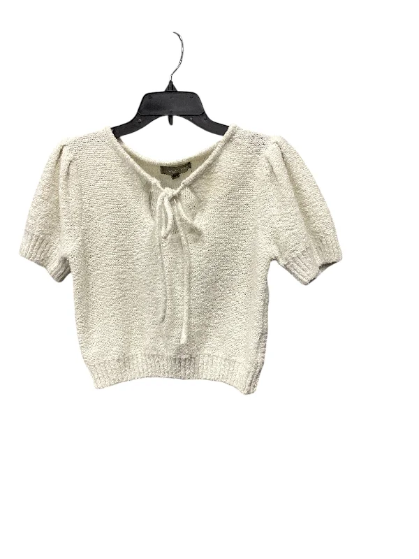 Blowout Deals Top Short Sleeve By 4s13nna In Cream, Size: S