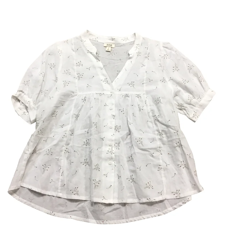 Price Reduction Top Short Sleeve By Ana In White, Size: S