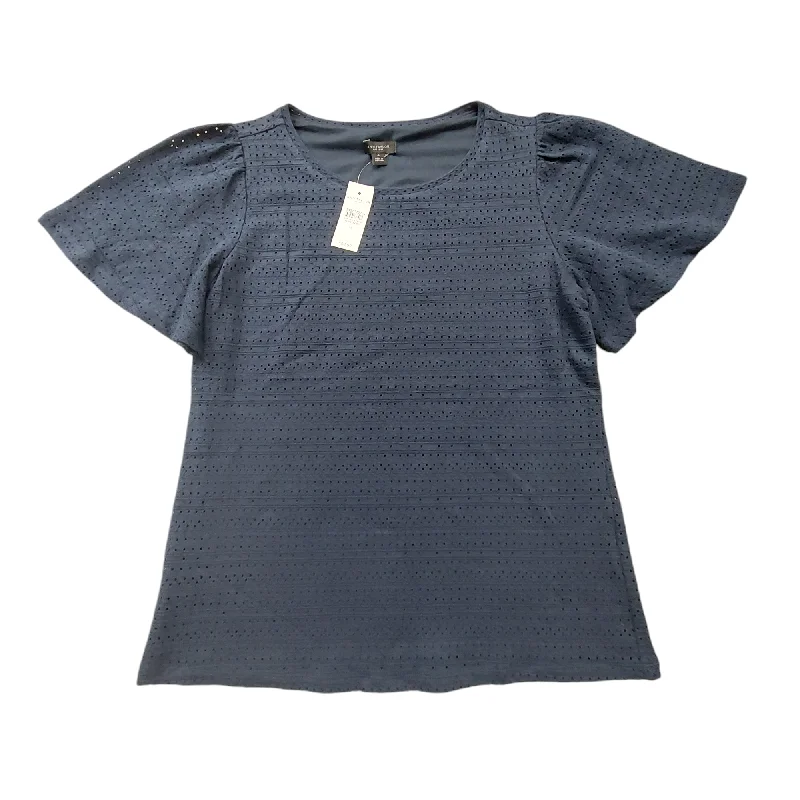 Price Smash Top Short Sleeve By Ann Taylor In Navy, Size: M