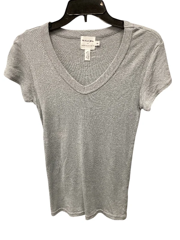 Super Deal Top Short Sleeve By Anthropologie In Blue, Size: Os