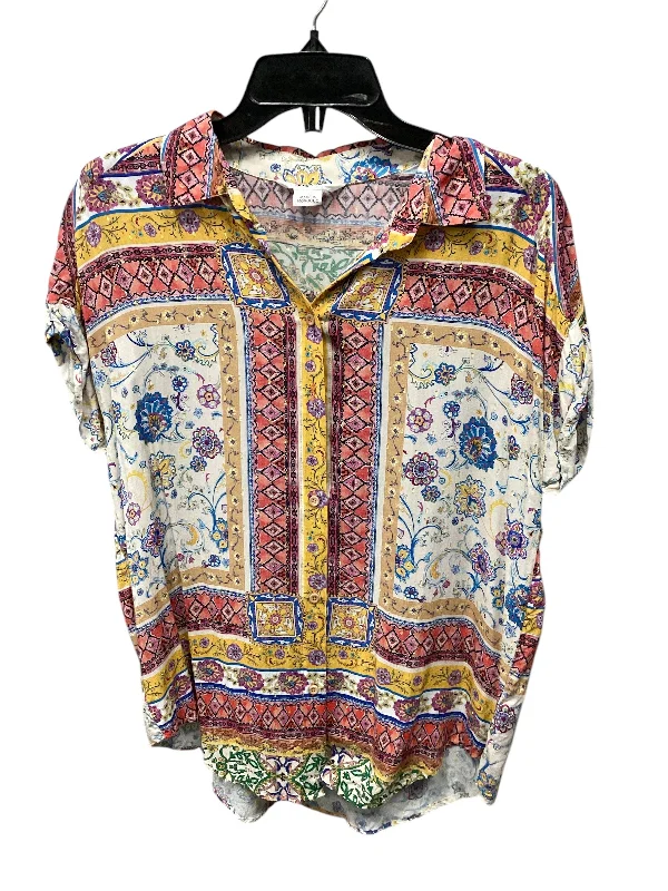 Must-Have Deals Top Short Sleeve By Desigual In Floral Print, Size: S