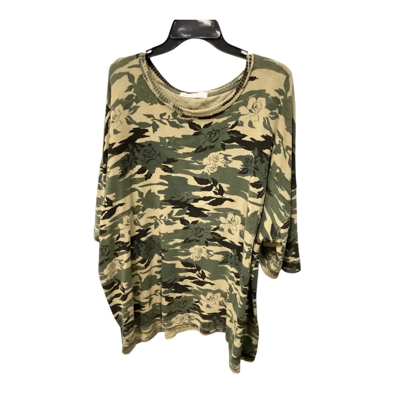 Year-End Sale Top Short Sleeve By Free People In Green, Size: Xl