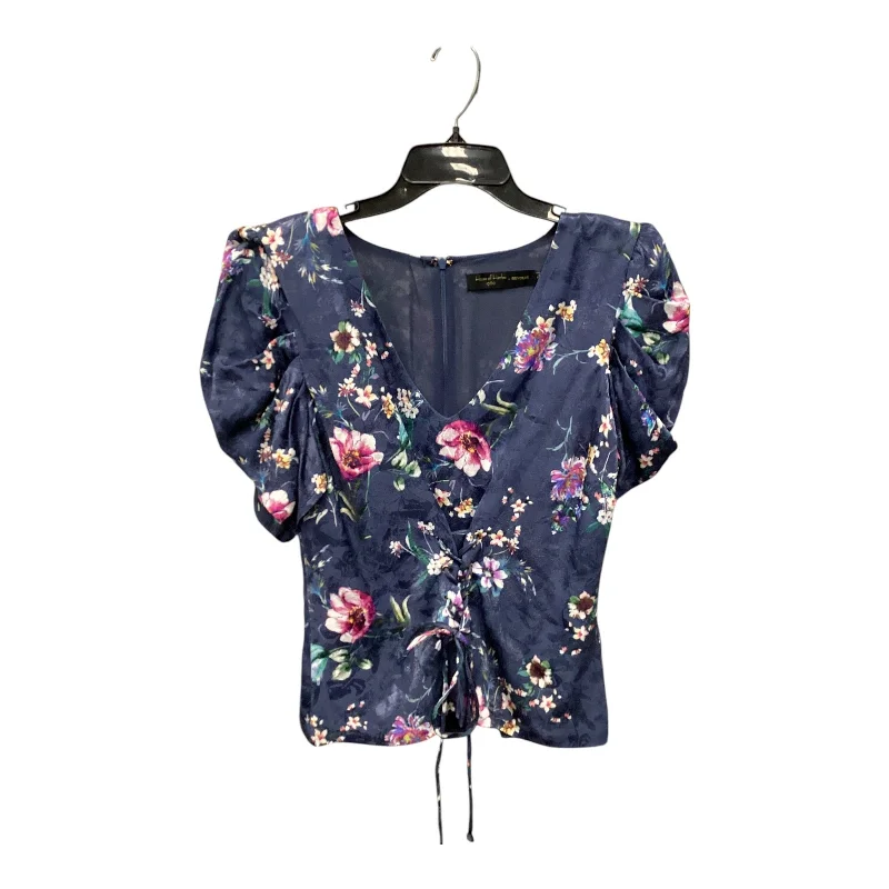 Quick Sale Top Short Sleeve By House Of Harlow In Floral Print, Size: M