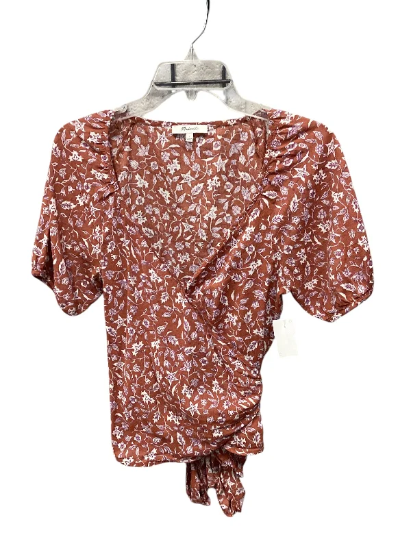 Midnight Madness Top Short Sleeve By Madewell In Orange, Size: S