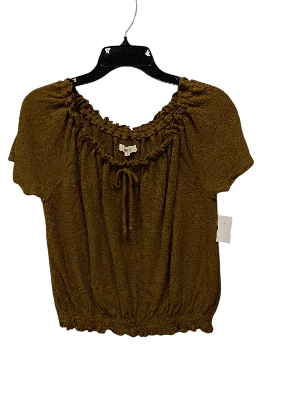 Loyalty Reward Top Short Sleeve By Madewell In Yellow, Size: S