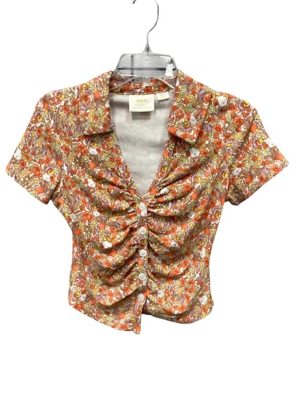 Blowout Deals Top Short Sleeve By Maeve In Orange, Size: S