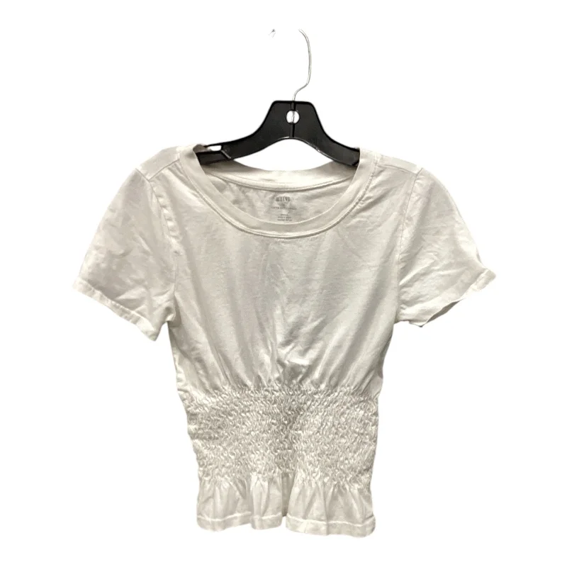 Markdowns Top Short Sleeve By Maeve In White, Size: S