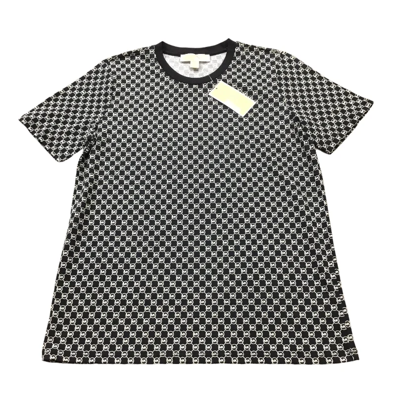 Major Savings Top Short Sleeve By Michael By Michael Kors In Black & Cream, Size: S