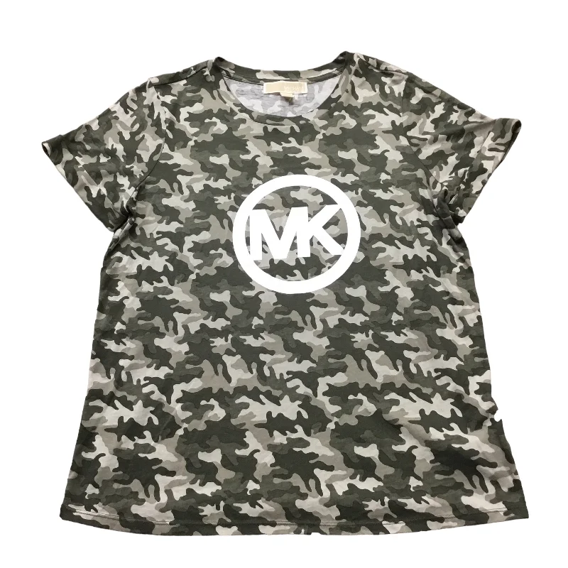 Instant Discount Top Short Sleeve By Michael By Michael Kors In Camouflage Print, Size: M