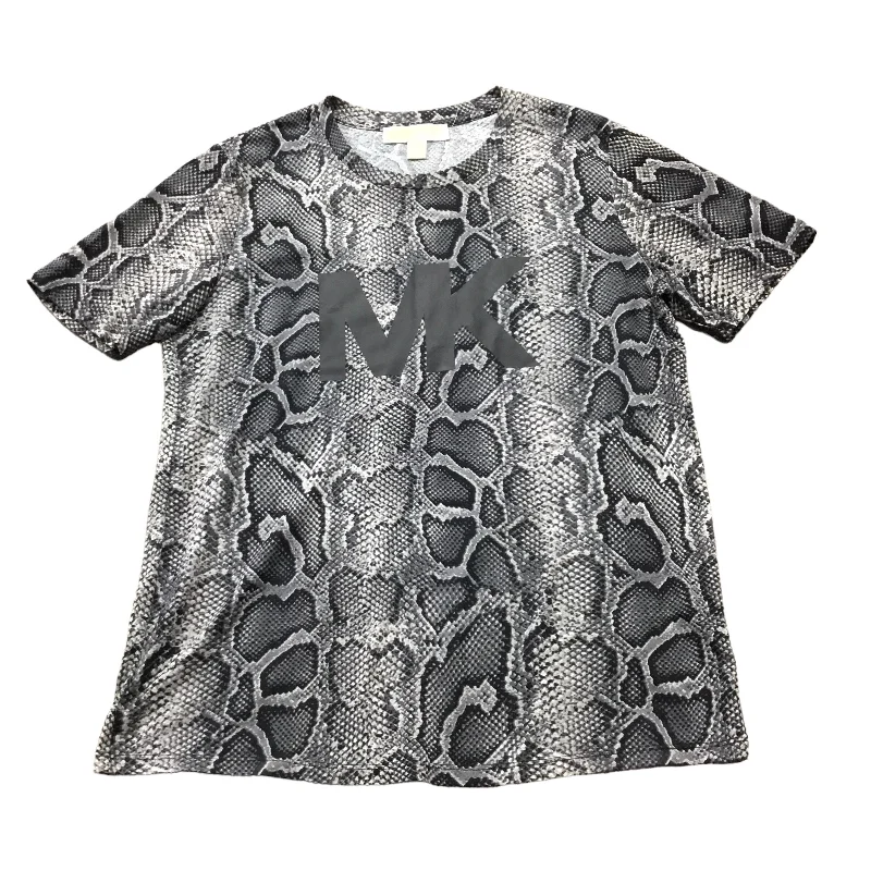 Huge Discounts Top Short Sleeve By Michael By Michael Kors In Snakeskin Print, Size: S