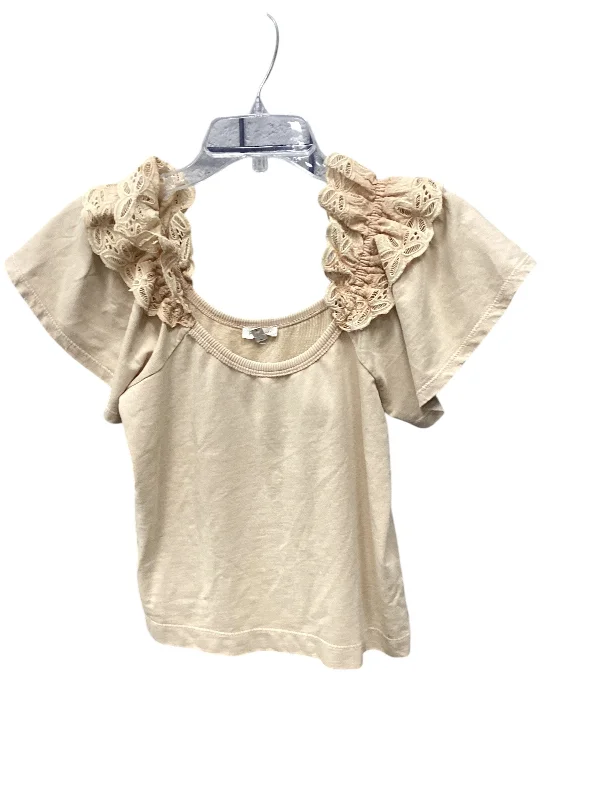 Instant Savings Top Short Sleeve By Pilcro In Tan, Size: Xs