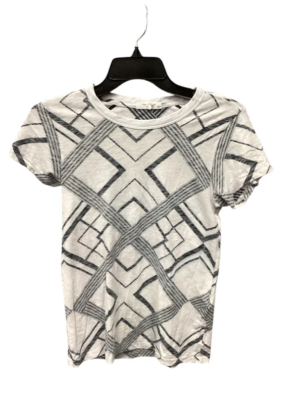 Clearance Items Top Short Sleeve By Rag And Bone In Black & White, Size: Xs