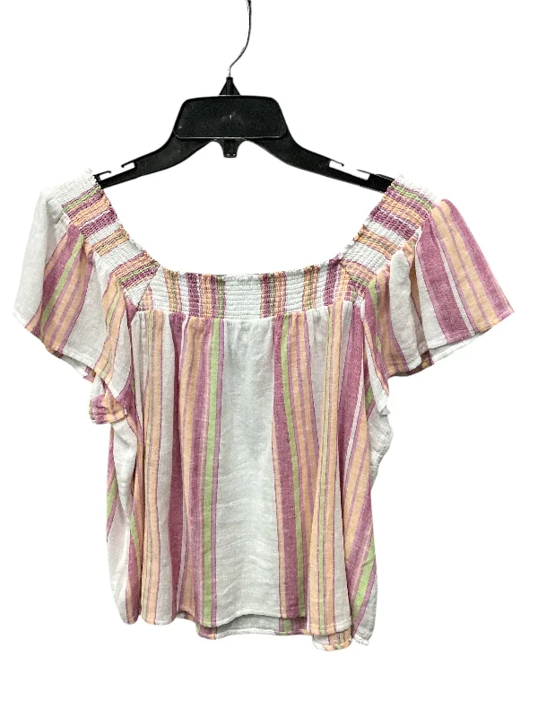 Deal of the Week Top Short Sleeve By Rails In Pink & White, Size: S