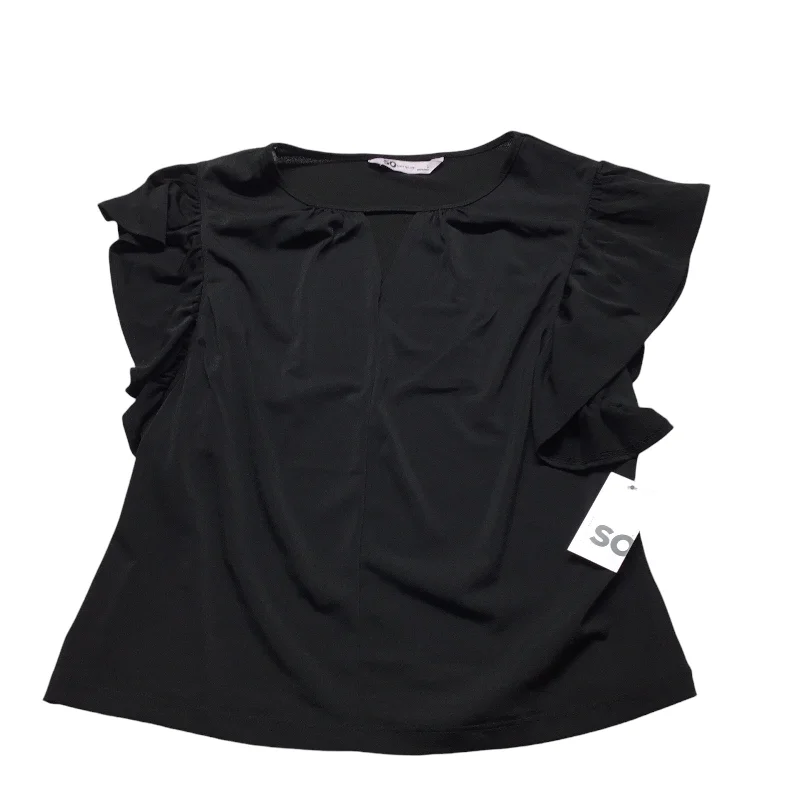 YEAR-End Sale Top Short Sleeve By So In Black, Size: L