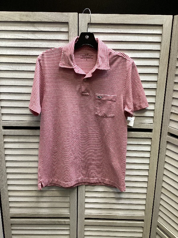 Unmissable Offer Top Short Sleeve By Vineyard Vines In Pink & White, Size: S