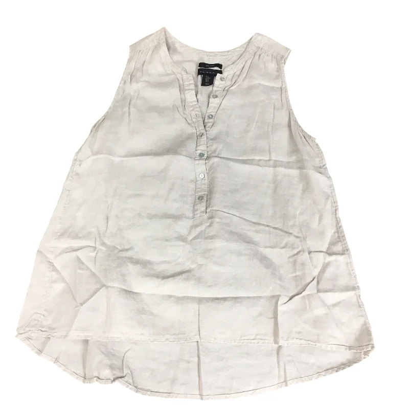Act Fast Top Sleeveless Basic By Tahari By Arthur Levine In Beige, Size: M