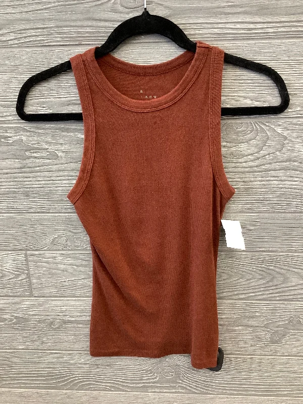New Markdowns Top Sleeveless By A New Day In Brown, Size: S