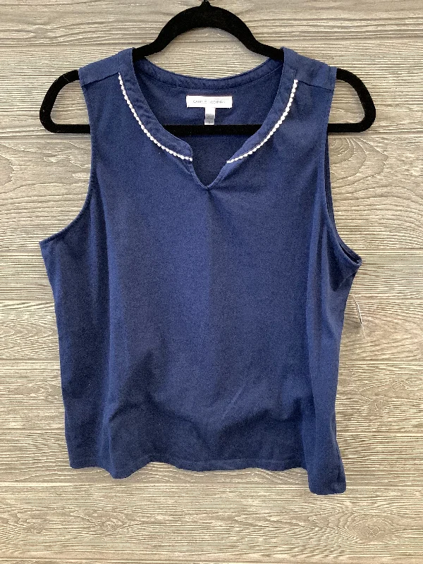 Low Prices Top Sleeveless By Carole Hochman In Blue, Size: L