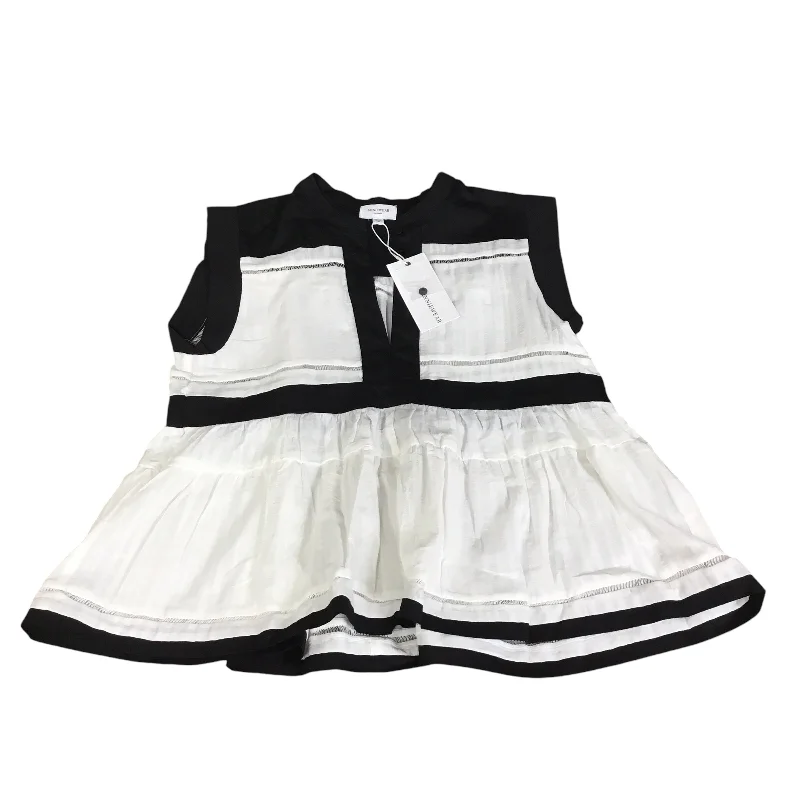 Unbeatable Prices Top Sleeveless By Cmc In Black & White, Size: S