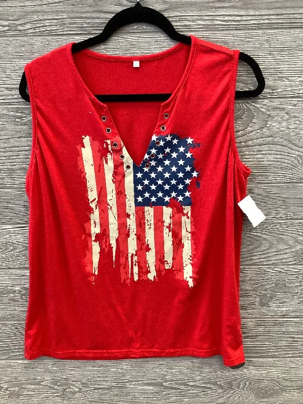 Deal of the Week Top Sleeveless By Cmf In Red, Size: Xl
