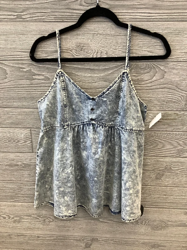 Exclusive Preview Top Sleeveless By Doe & Rae In Blue, Size: M