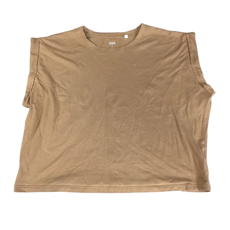 Shop and Save Top Sleeveless By Dsg Outerwear In Tan, Size: L