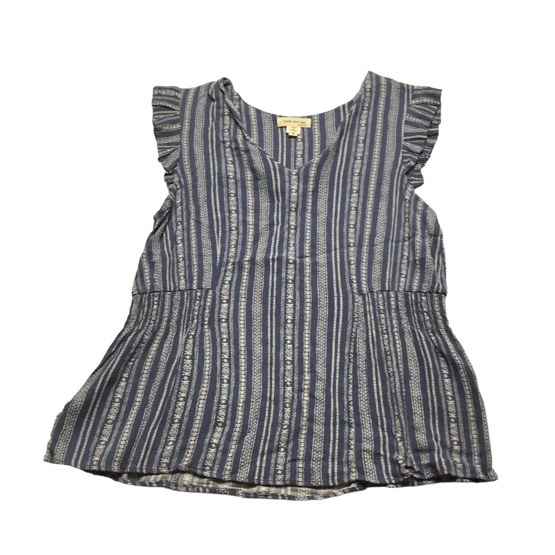 Instant Discount Top Sleeveless By Faith And Joy In Blue, Size: M