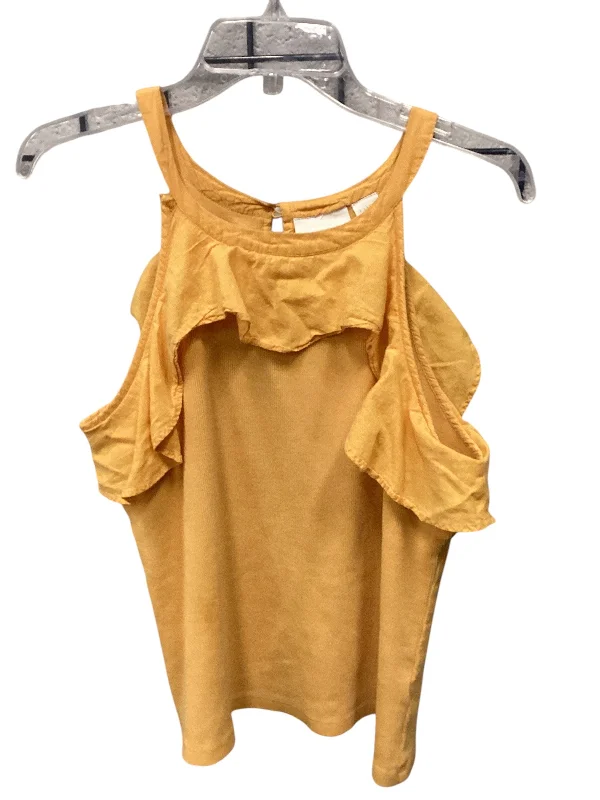 Closeout Top Sleeveless By Maeve In Yellow, Size: Xl