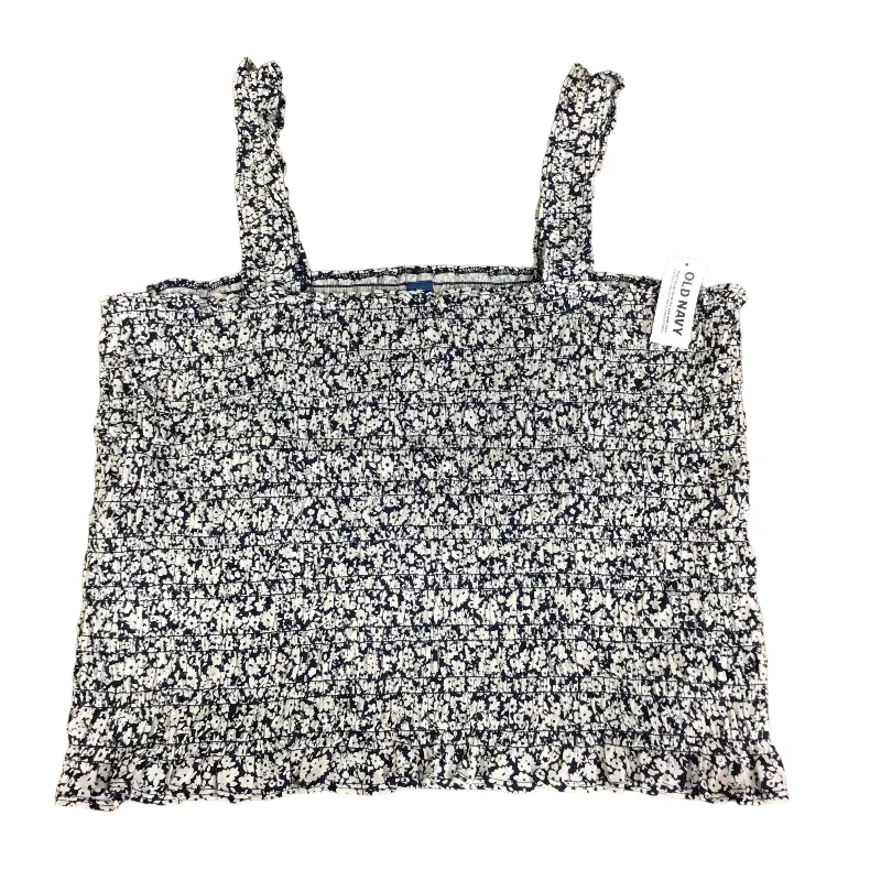 Epic Deals Top Sleeveless By Old Navy In Blue & White, Size: Xl