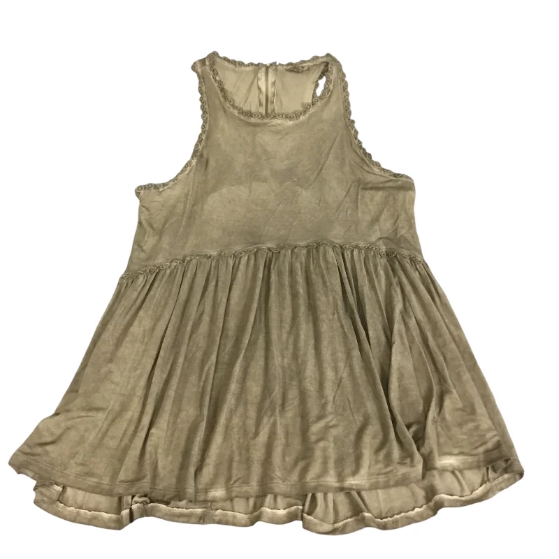 Stock Clearance Top Sleeveless By Pol In Brown, Size: M