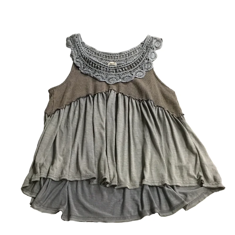 Deal Dash Top Sleeveless By Pol In Grey, Size: M