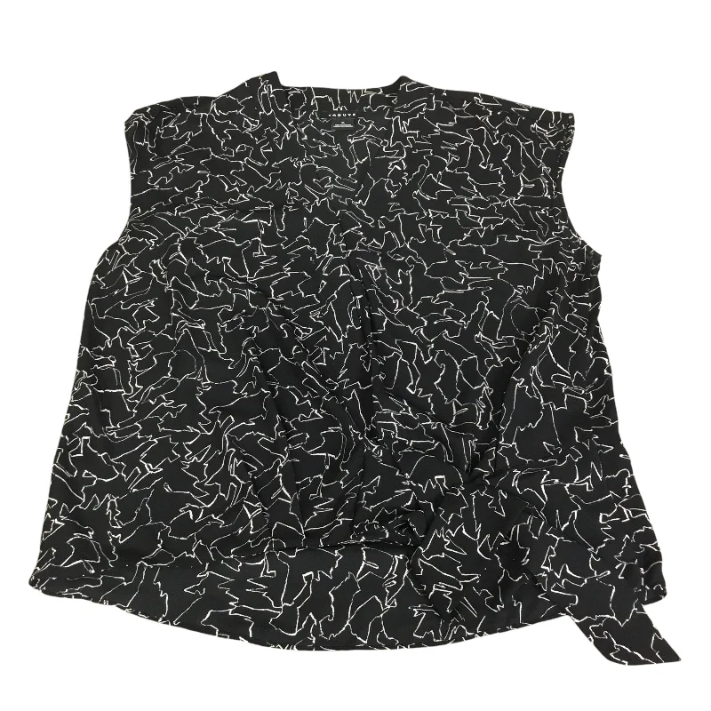 Loyalty Reward Top Sleeveless By Trouve In Black & White, Size: Xl