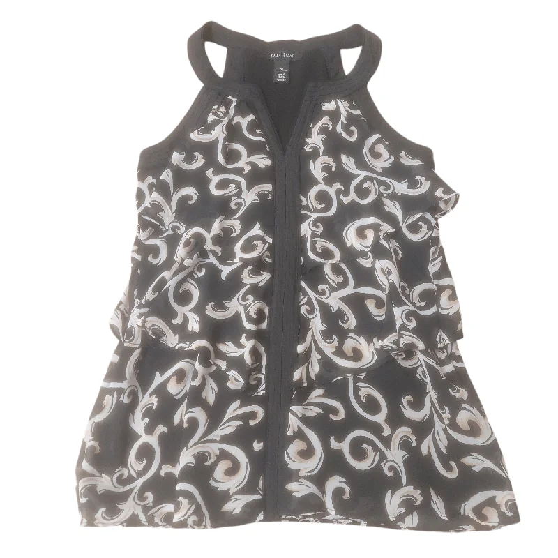 Savings Galore Top Sleeveless By White House Black Market In Black & Grey, Size: Xs