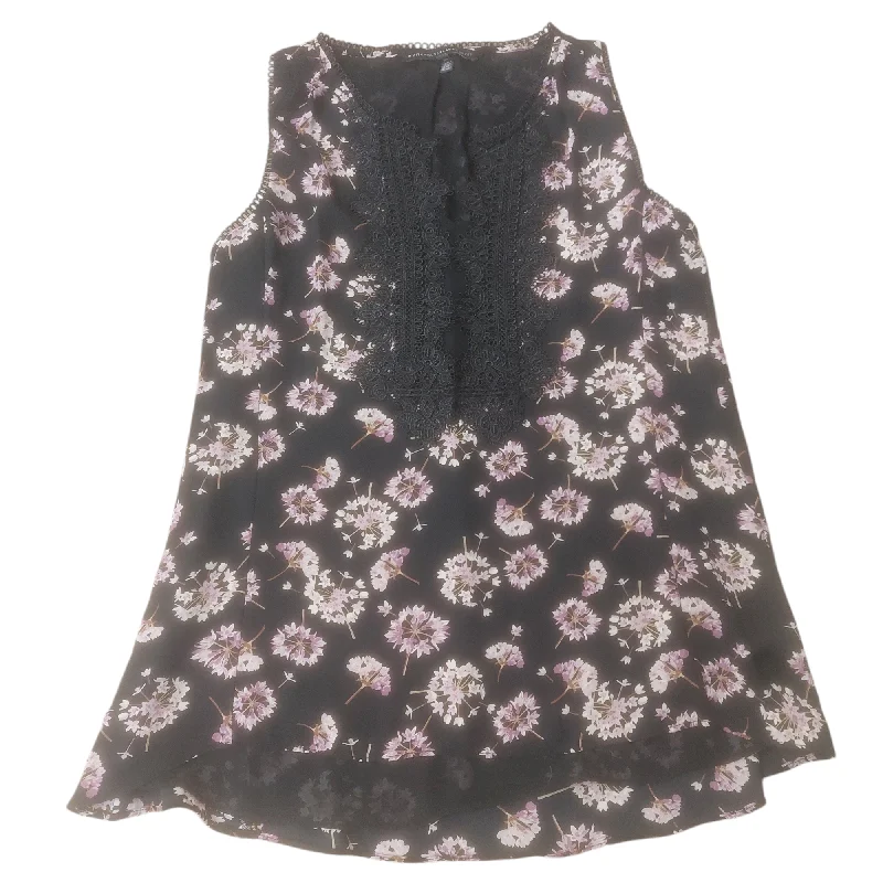 Super Deal Top Sleeveless By White House Black Market In Black & Purple, Size: Xs