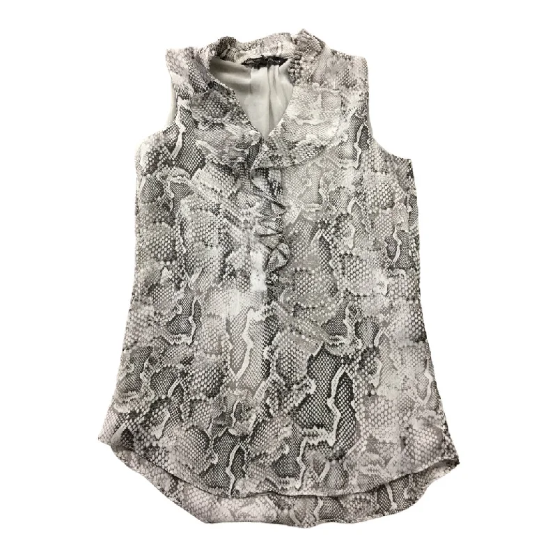 Can't Be Beat Top Sleeveless By White House Black Market In Snakeskin Print, Size: 0
