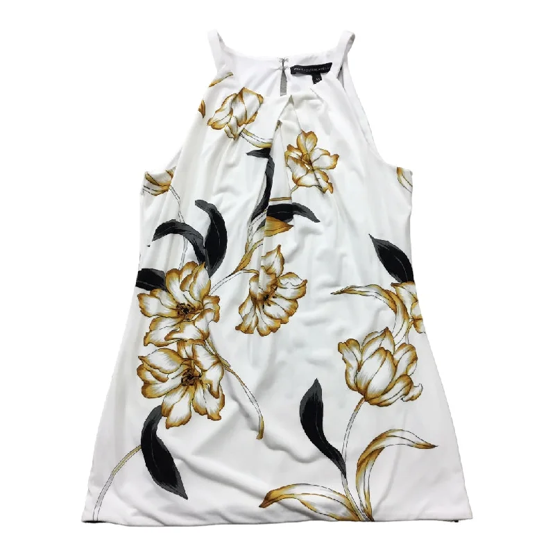 Best Deals Top Sleeveless By White House Black Market In White & Yellow, Size: Xs