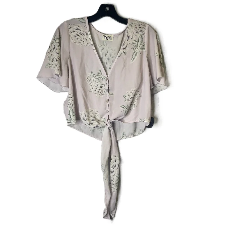 Major Savings Tropical Print Top Short Sleeve By Show Me Your Mumu, Size: M
