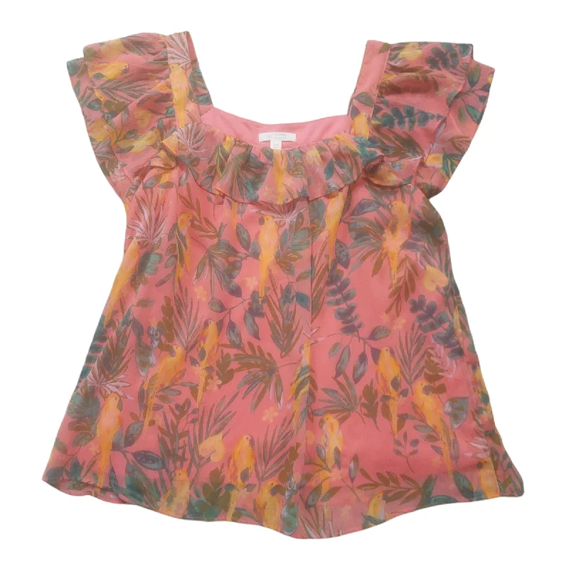 Super Sale Tropical Print Top Sleeveless Lc Lauren Conrad, Size Xs