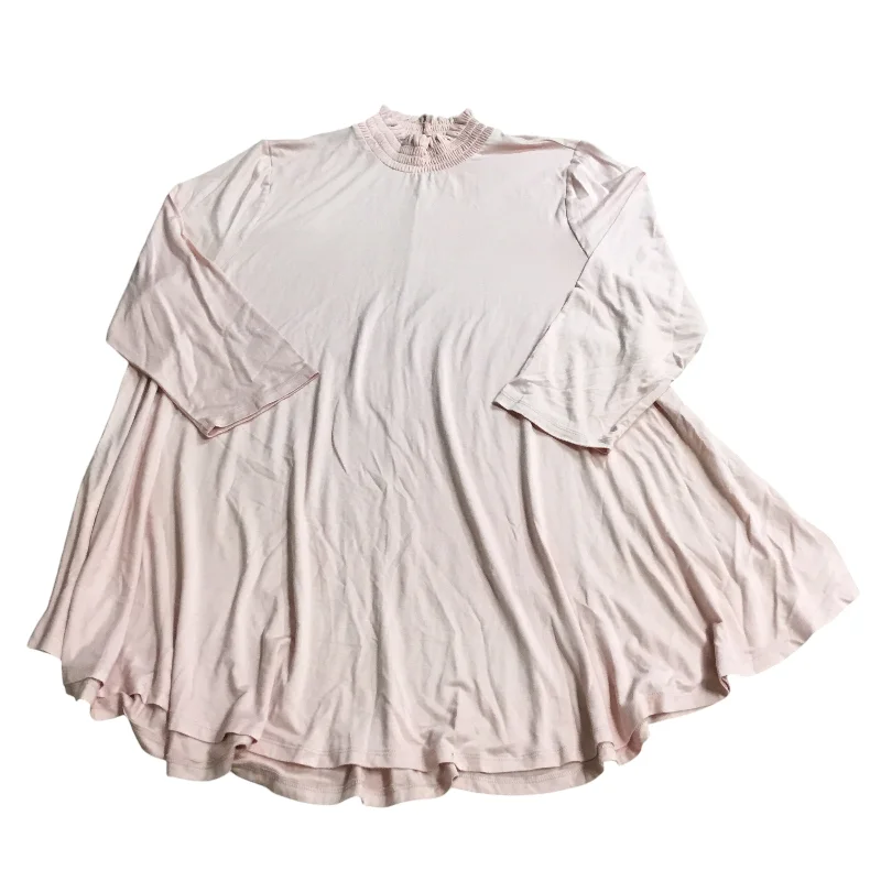 Final Clearance Tunic Long Sleeve By Lane Bryant In Pink, Size: Xl